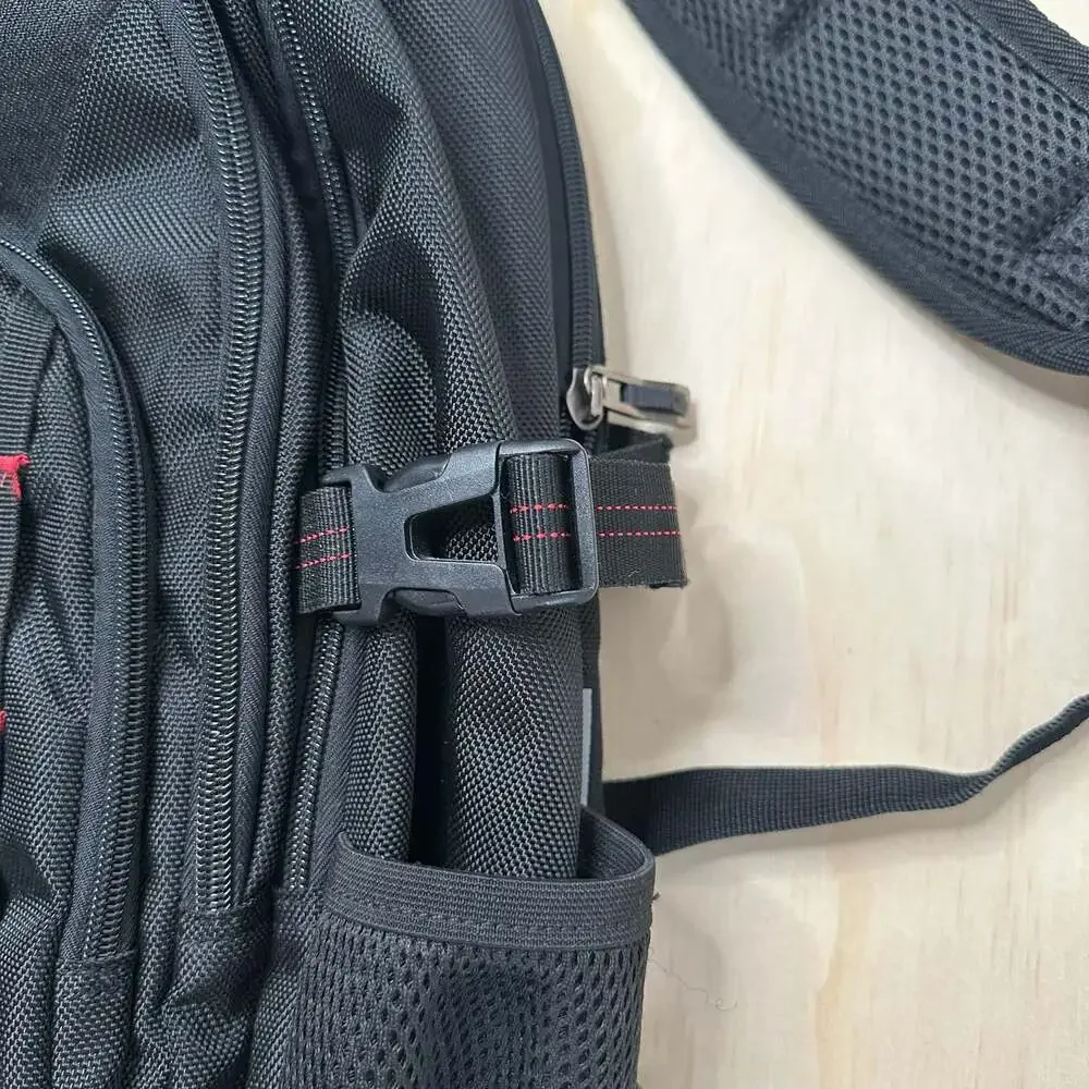 OGIO Technologio Black Laptop Backpack with Red Stitching
